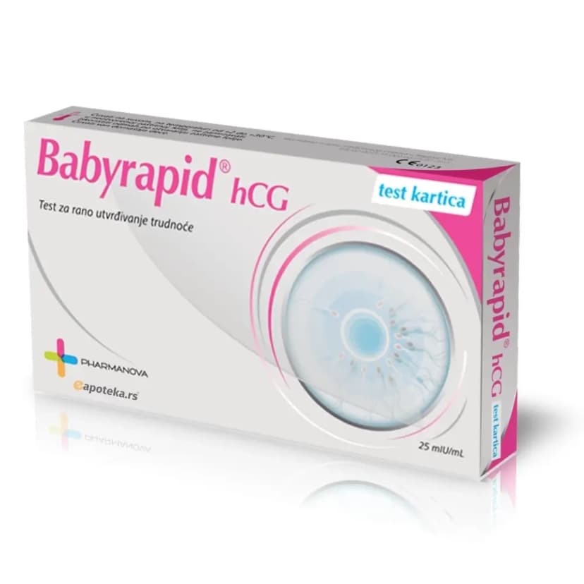 Test kartica za rano otkrivanje trudnoće babyrapid® hcg