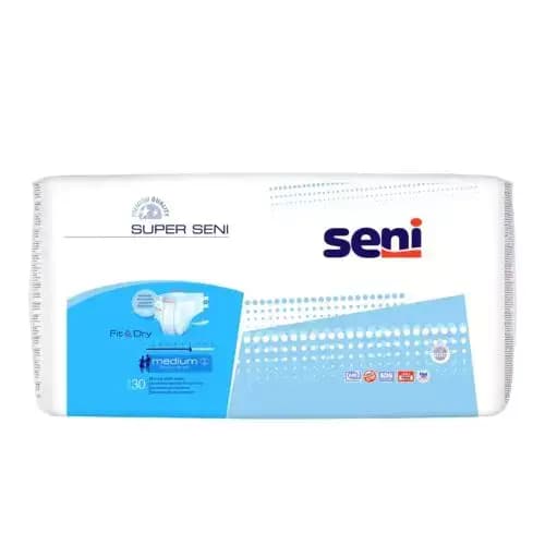 Seni Super Medium (размер M) ежедневные подгузники при недержании до 70 кг