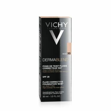 Vichy dermablend жидкая пудра с высоким покрытием spf28 30 бежевый