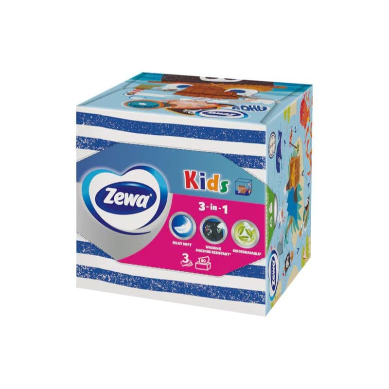 Zewa Kids 3-IN-1 papirne maramice, 3-slojne