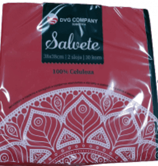 Salvete dvoslojne crvena 38x38