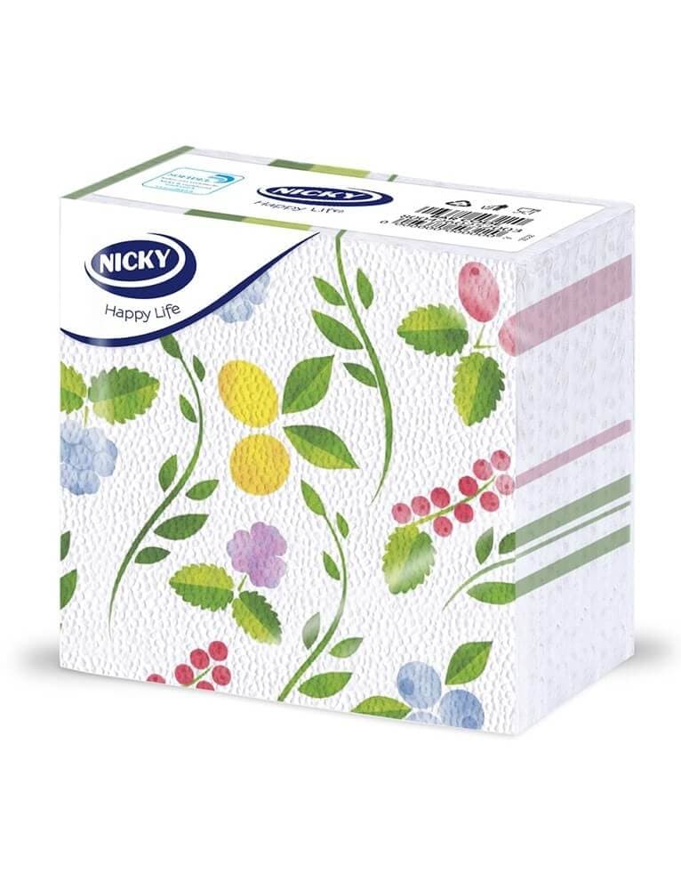 Nicky happy life - dekorisane salvete, 33x33 cm, jednoslojne