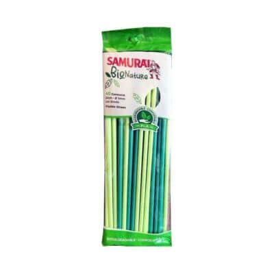 Samurai  flexible biodegradable straws made of bio plastic