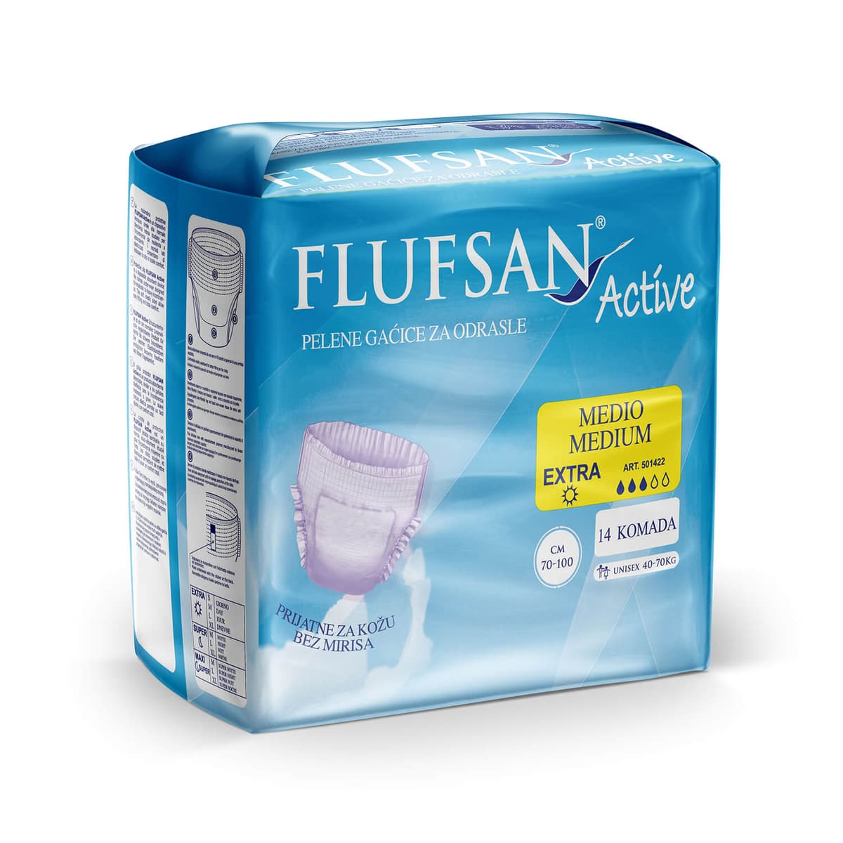Flufsan pelene gaćice M veličina <70 Kg