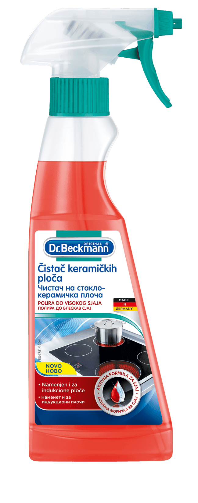 Cleaner for glass-ceramic plates and stainless steel