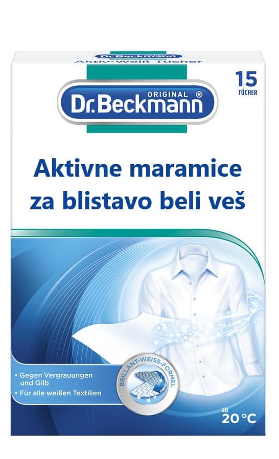 Aktivne maramice za blistavo beli veš 