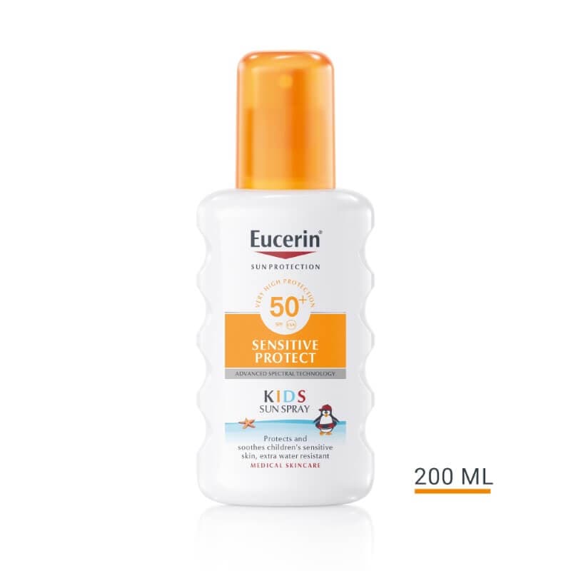 Eucerin sun spray for the protection of sensitive children's skin from the sun spf50+ 200ml