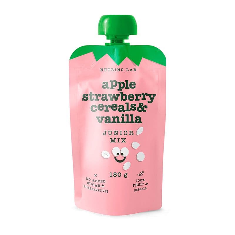 Nutrino Lab Junior Mix voćna kaša - jabuka, jagoda, žitarice i vanila