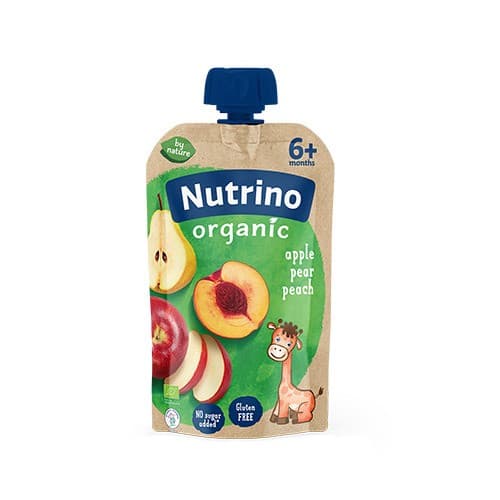 Nutrino Organic pire jabuka, kruška, breskva