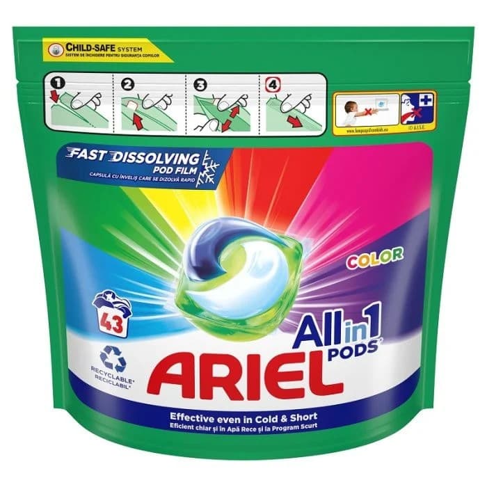 Ariel All in 1 pods Color 43 pranja kapsule