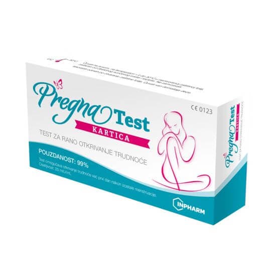 Test card for early detection of pregnancy - Pregna test