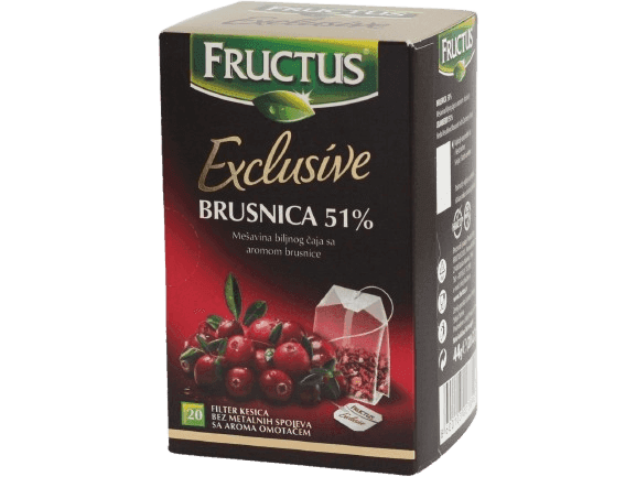 Čaj brusnica 51% filter