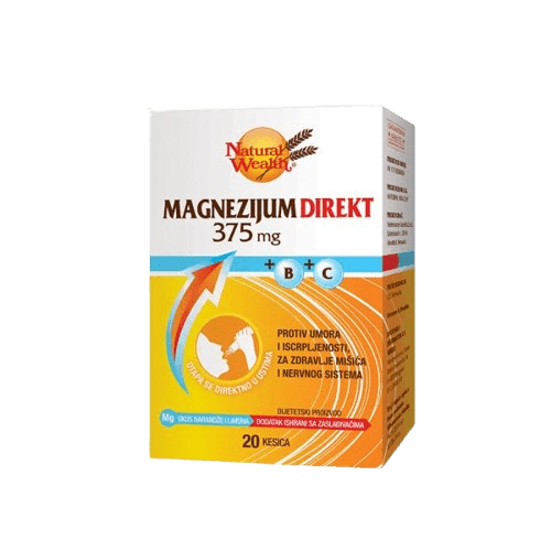 Natural Wealth Magnezijum direkt 375mg+ Vit B+Vit C