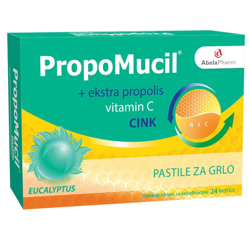 PropoMucil pastile Vitamin C+Zn eukaliptus