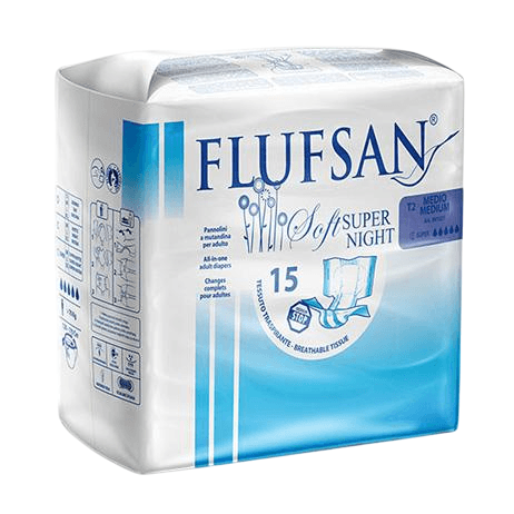 Flufsan soft super night T2 ночные подгузники для взрослых размер M